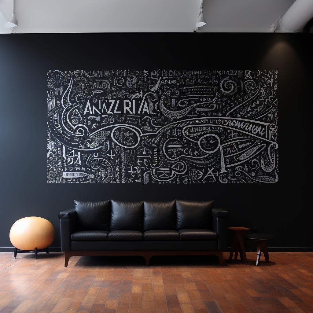 Black wall with AIA pattern