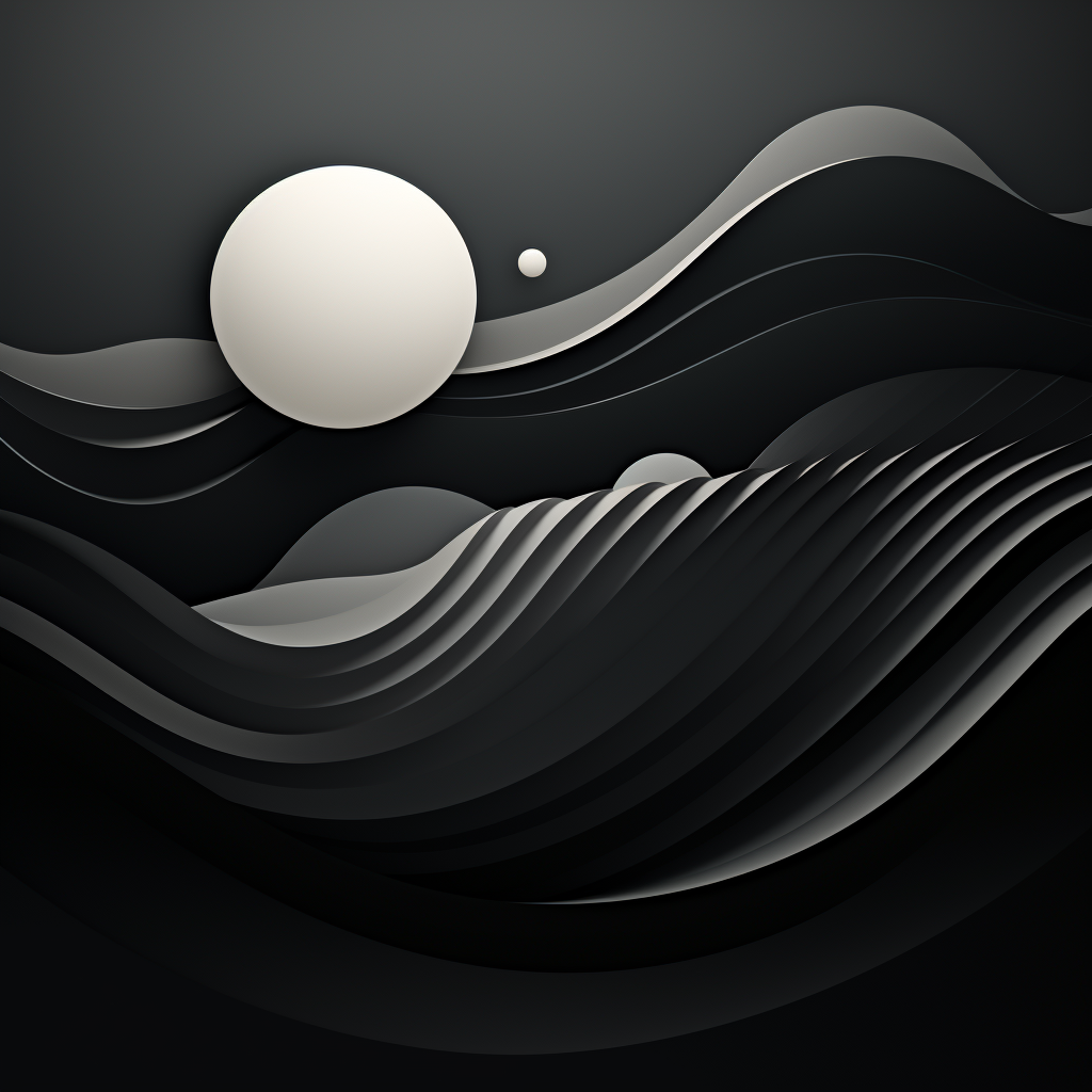 Black and white background gradient shapes modern illustration style