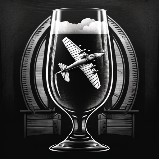 Logo of beer glass with propeller