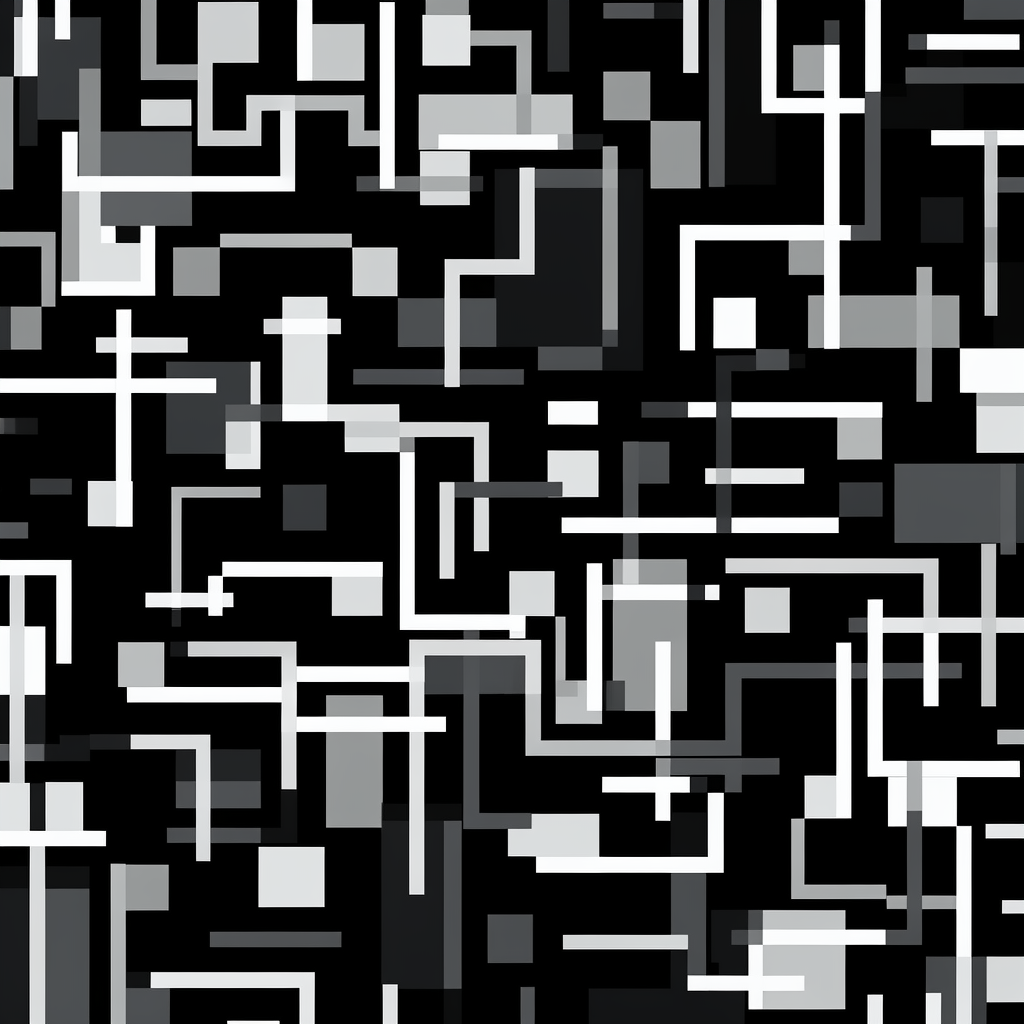 Black and white block pattern design