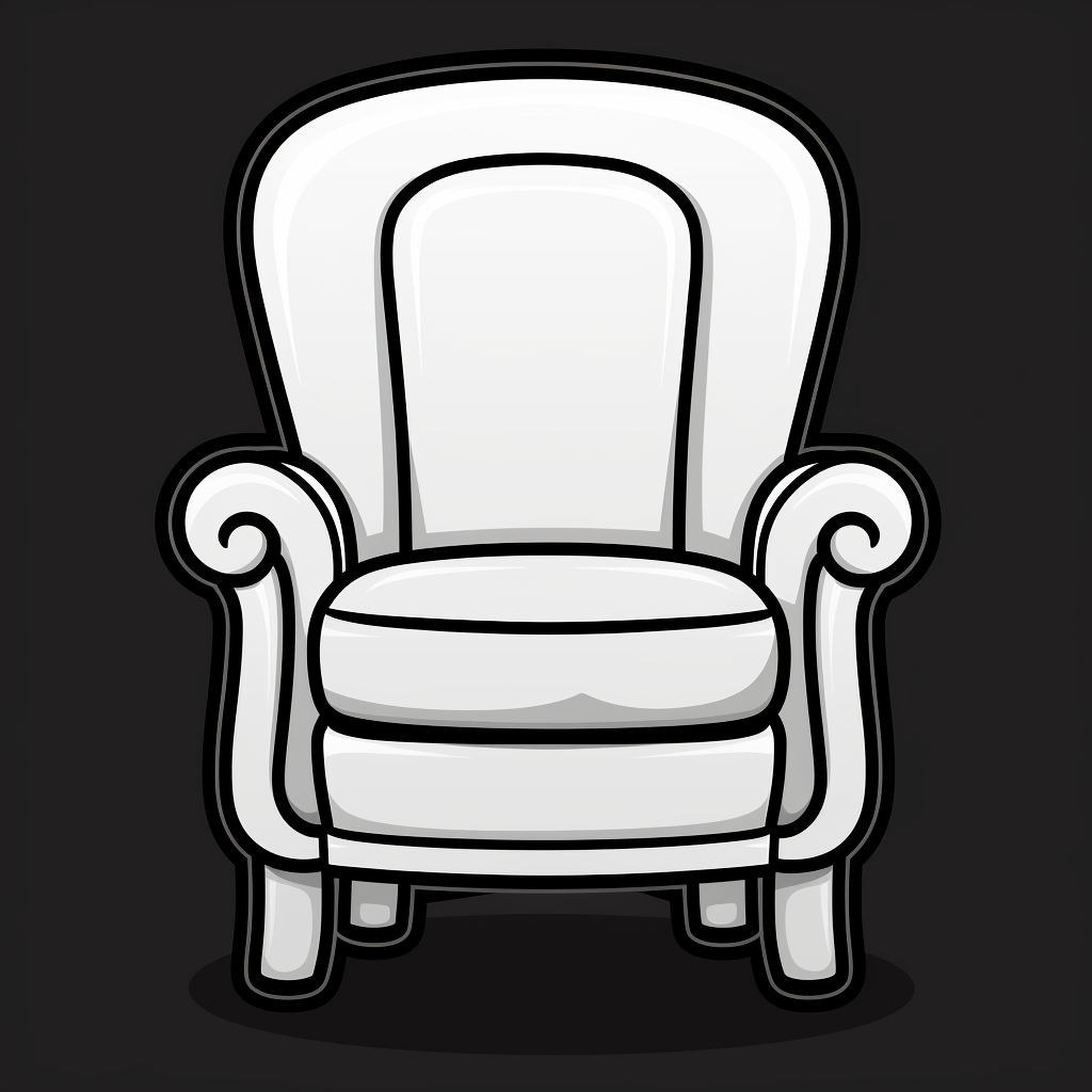 Black White Chair Sticker