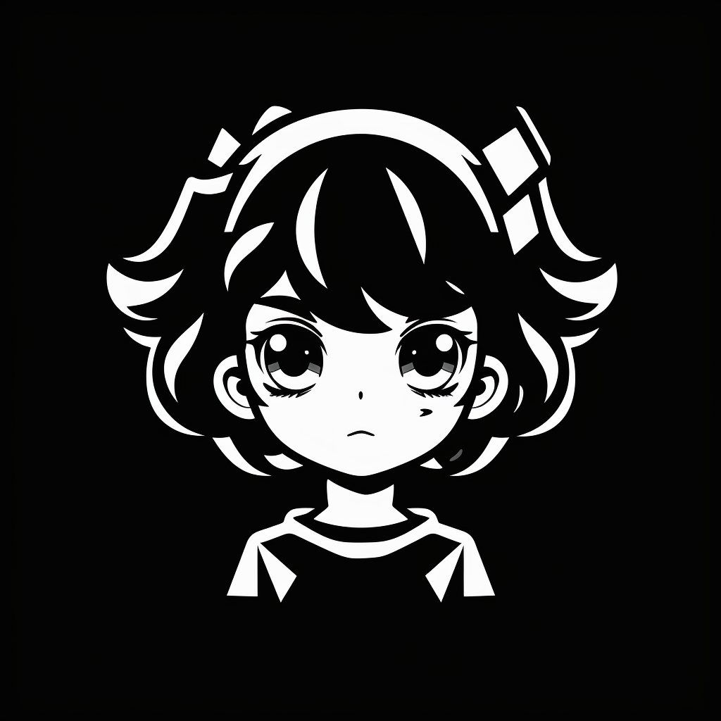 Retro Anime Chibi Logo Design