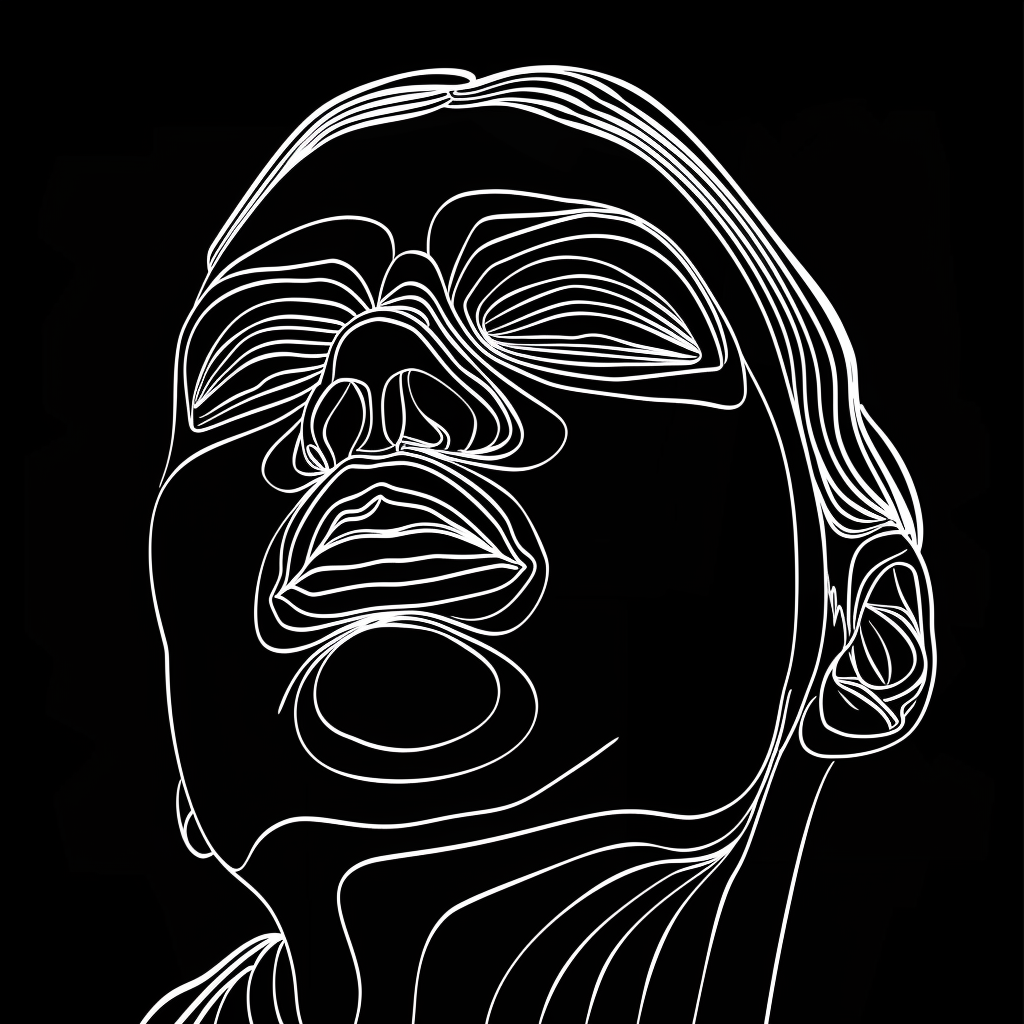 Black White Contour Lines Vector Art