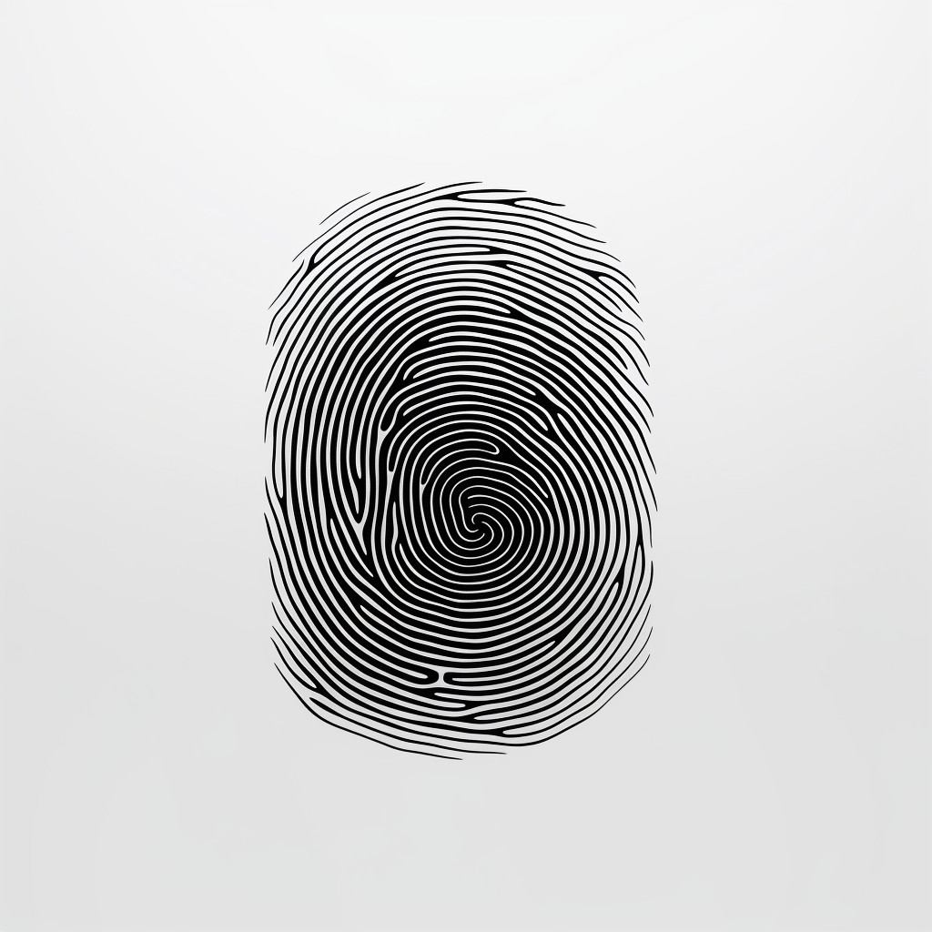 Stylish black and white fingerprint waves propagation