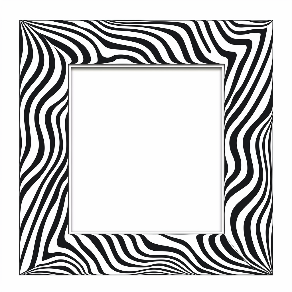 Black and white squared frame vector