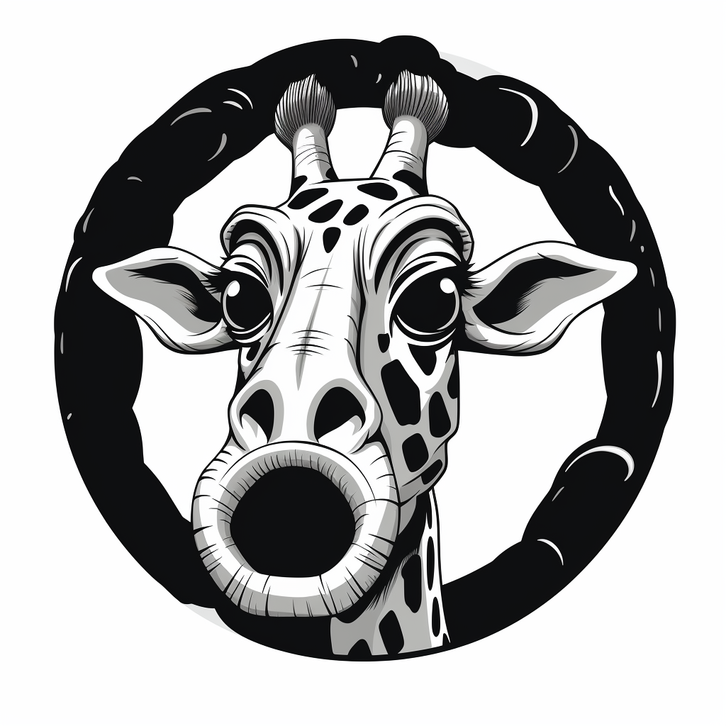 Black and White Giraffe Logo