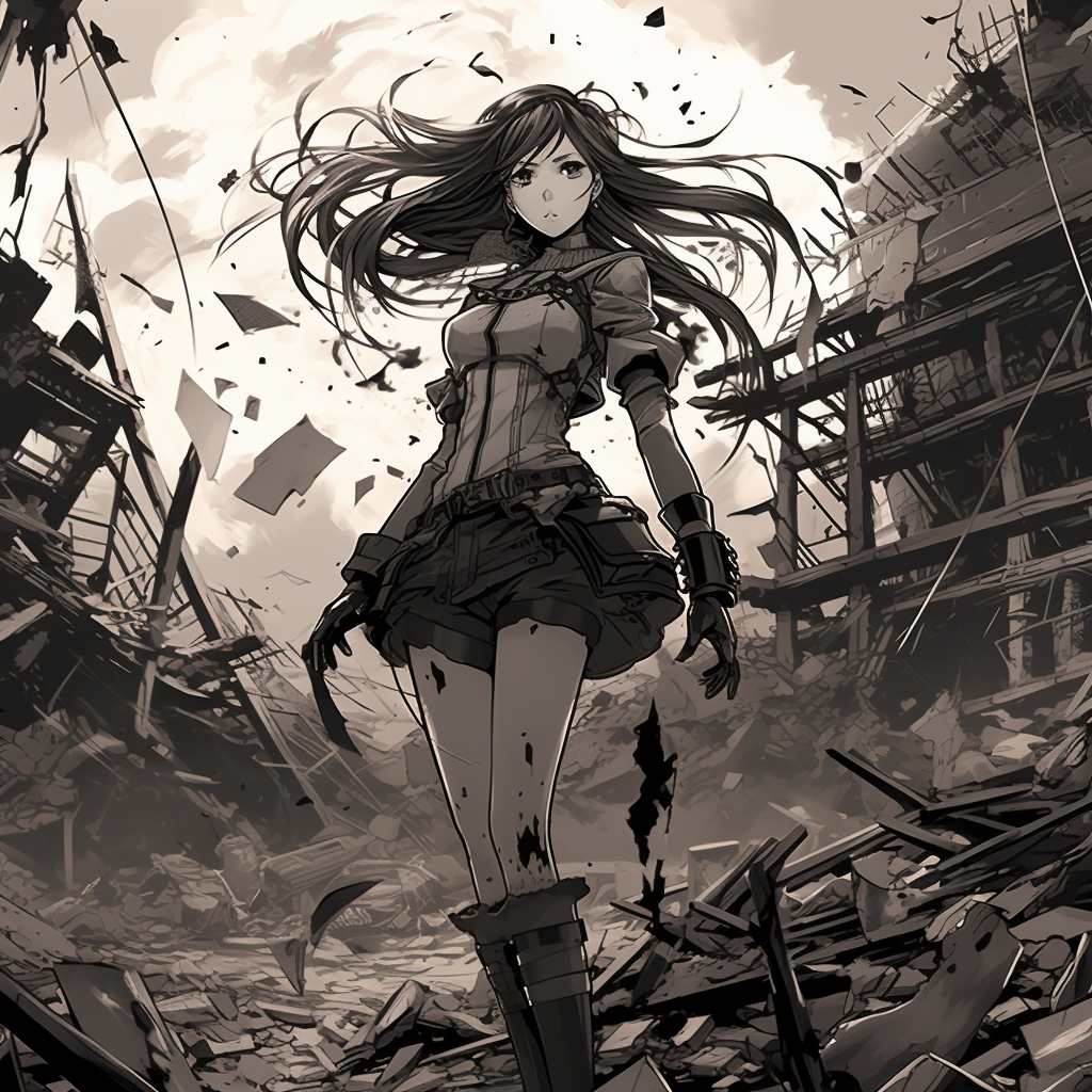 Strong manga warrior in post-apocalyptic setting