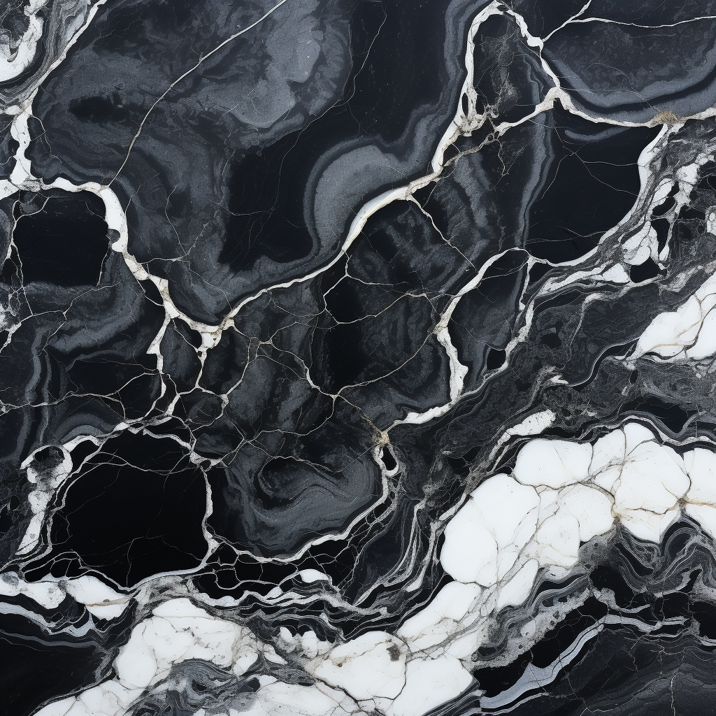 Elegant black and white marble closeup