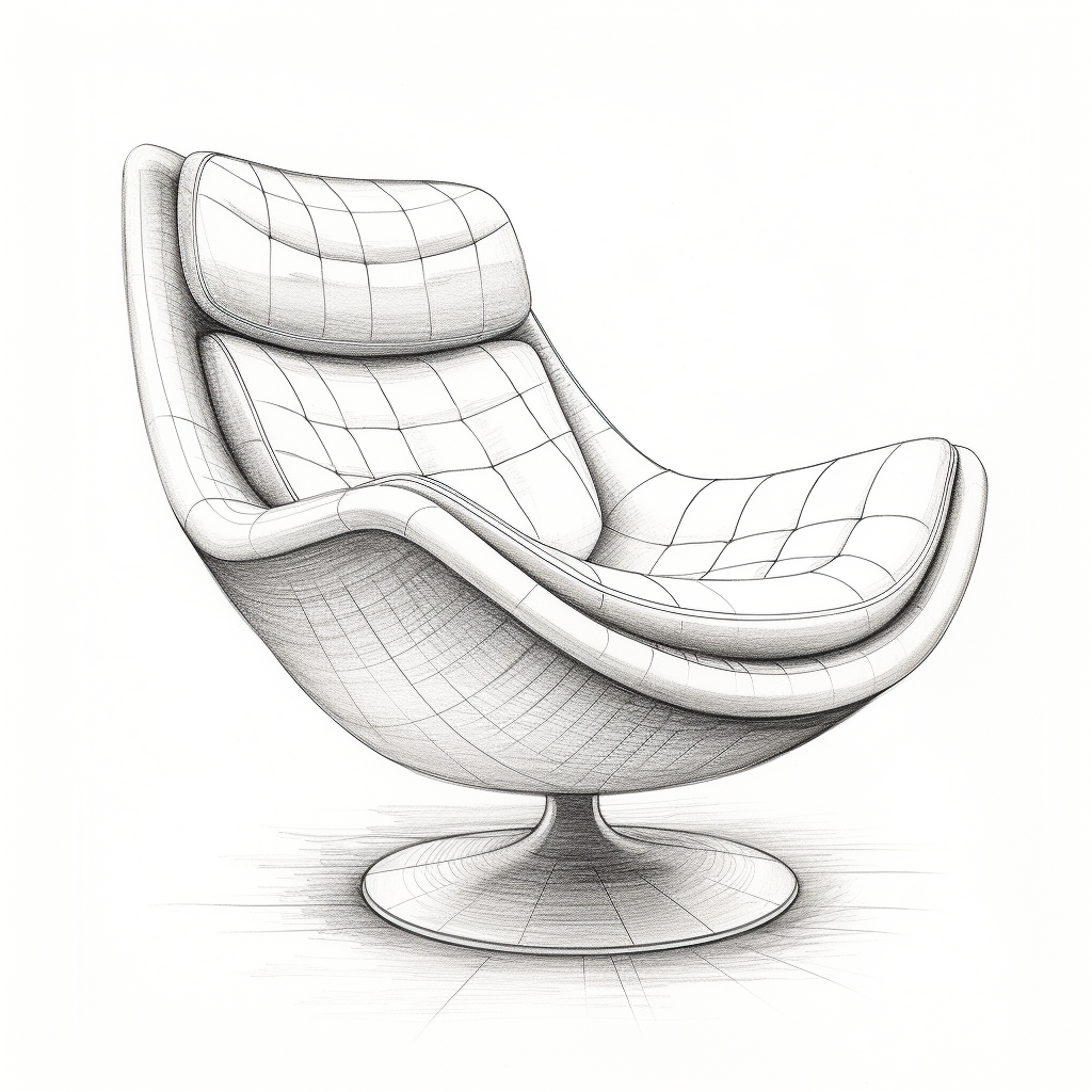 Swivel Chair Line Drawing