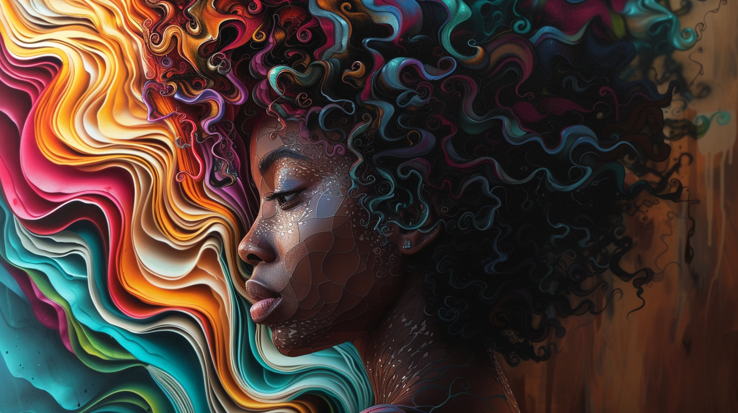 Black Women Wallpaper with Multidimensional Shading