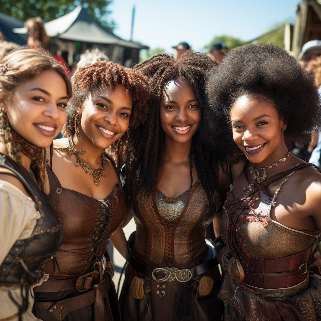 Group of Black Women at Renaissance Faire