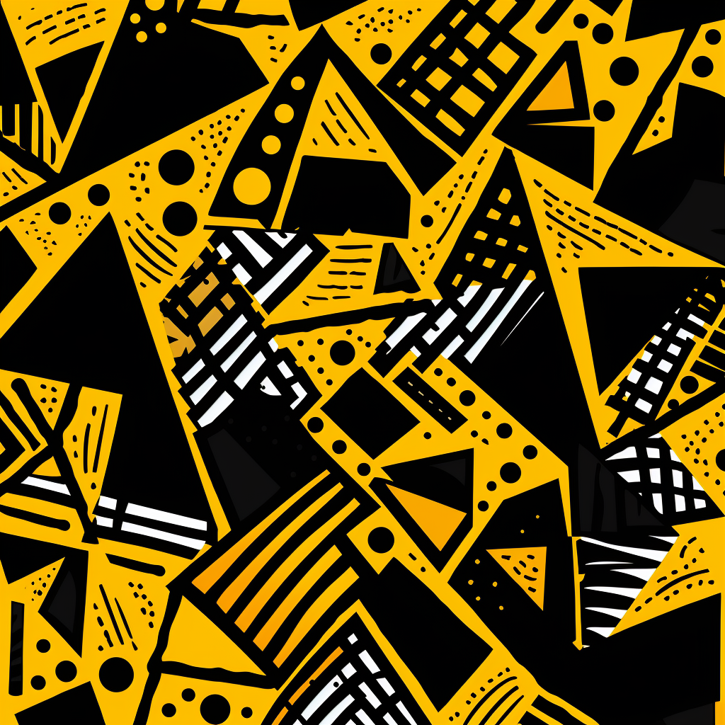 Abstract black and yellow pattern