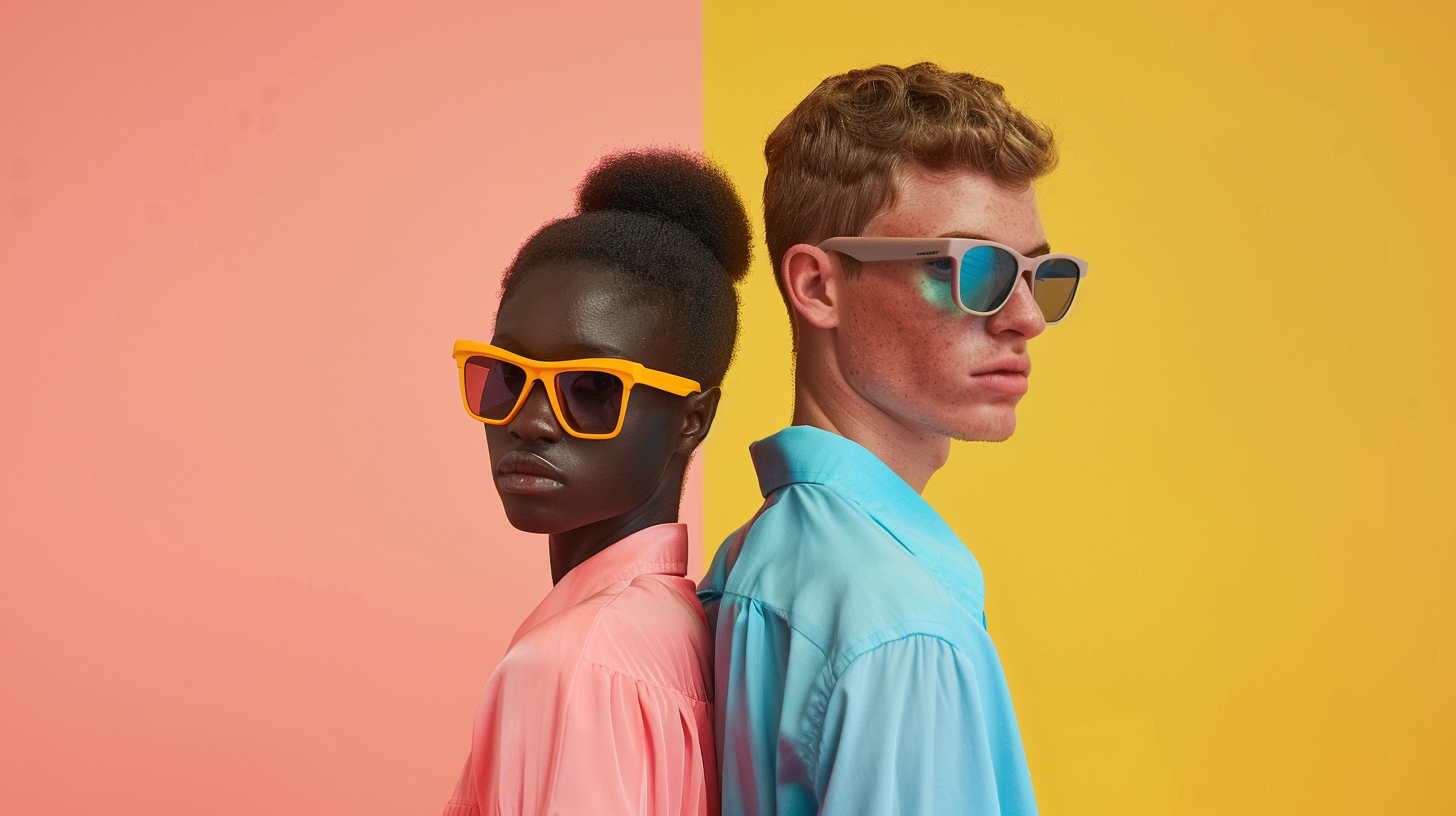 Modern Styled Sunglasses Fashion Photography