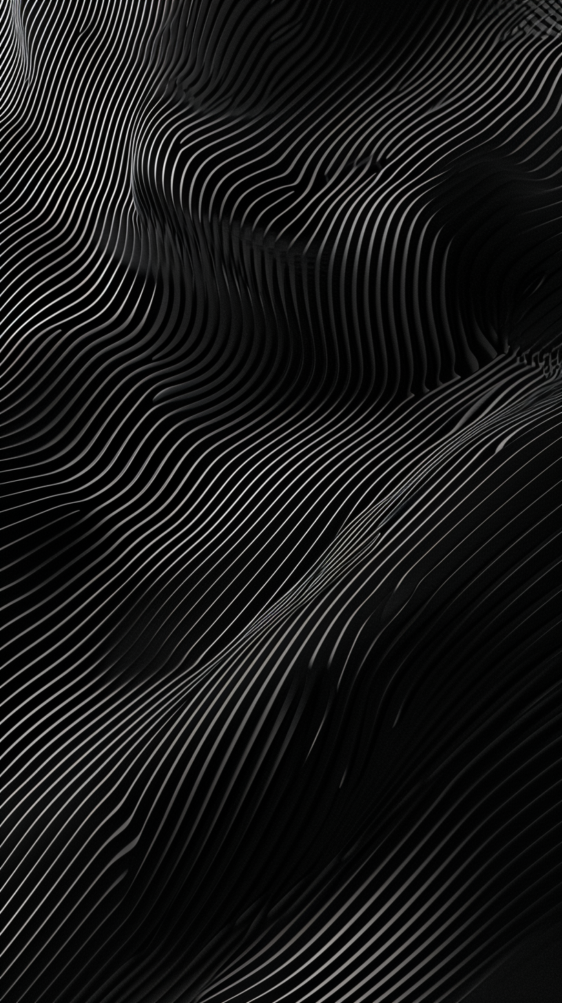 Black Abstract Background with Wavy Pattern