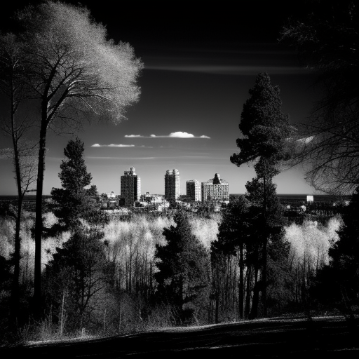 City Forest in Black and White