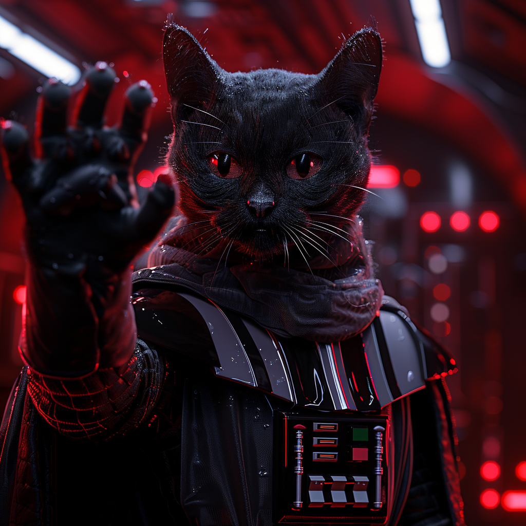 Black Cat Darth Vader Choking Force