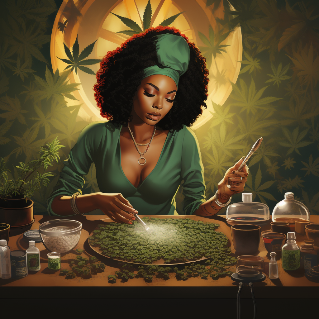 Symbolic depiction of challenges faced by Black entrepreneurs in cannabis industry