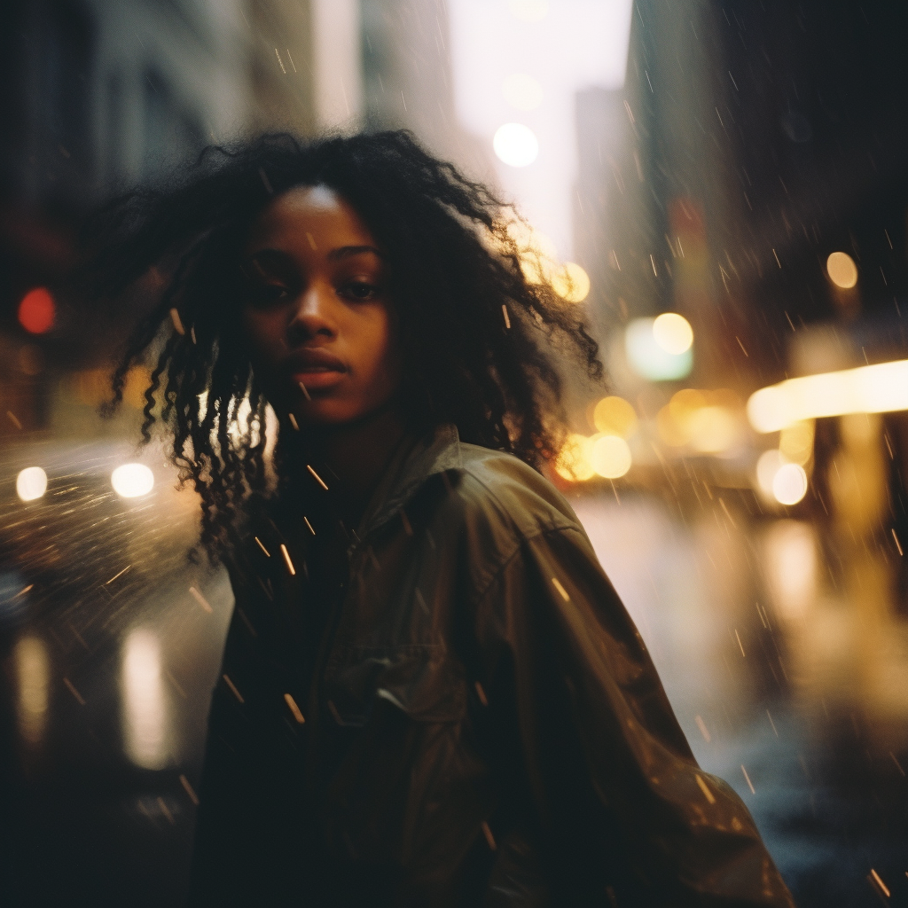 30-year-old Black girl with money in hand