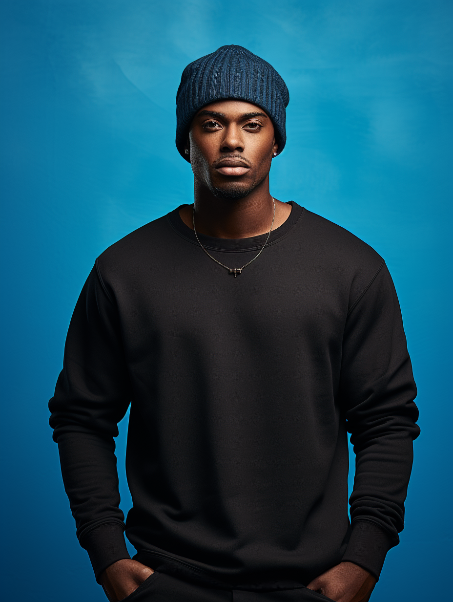 High-resolution texture of black male sweater