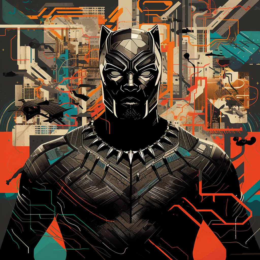 Stunning Black Panther Typography Cover Design