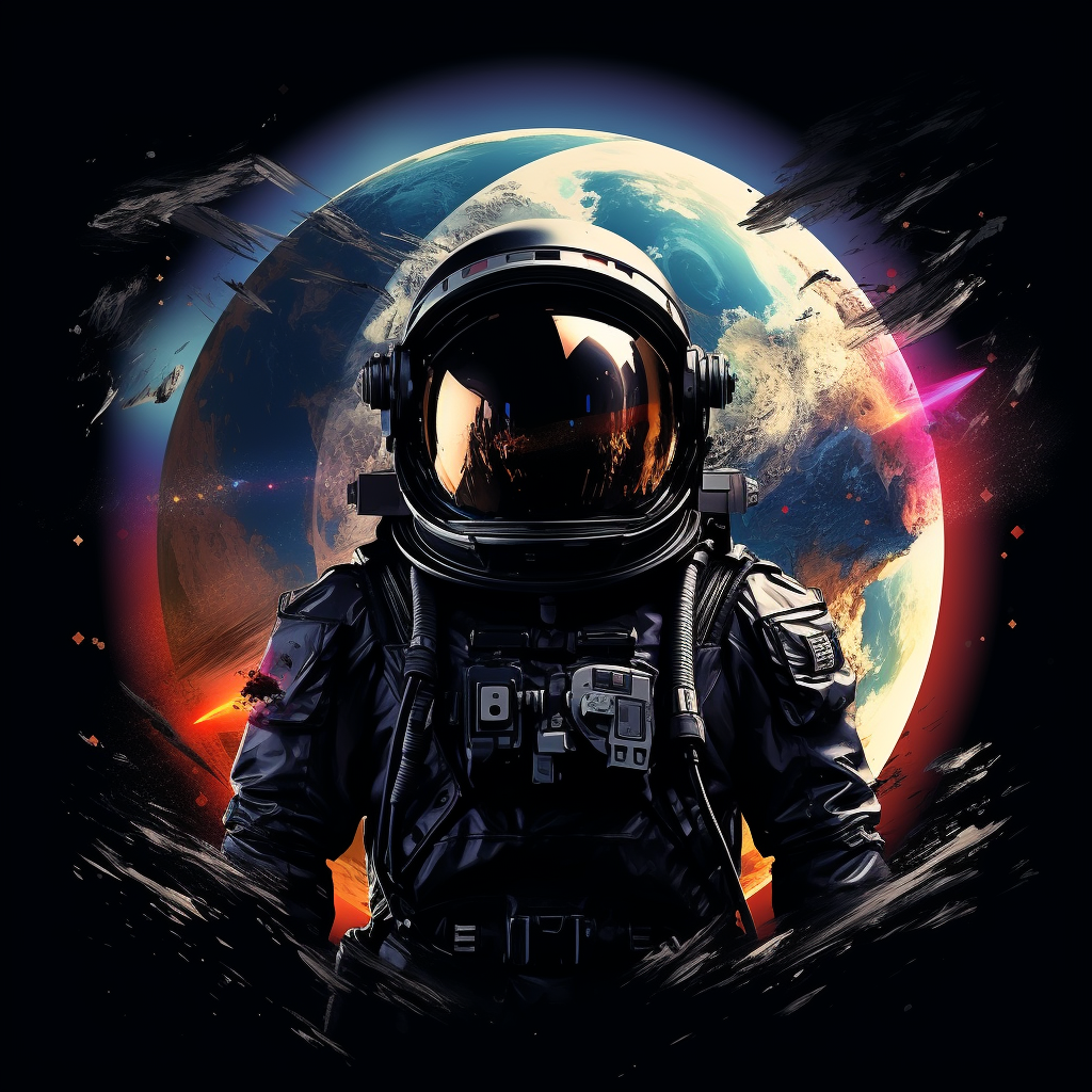 Black space astronaut top image