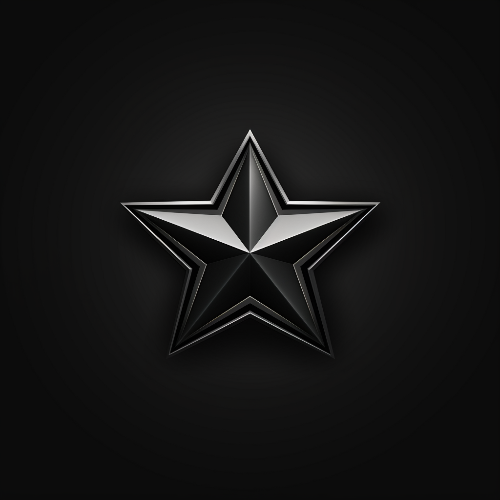 Black slide background with star icon