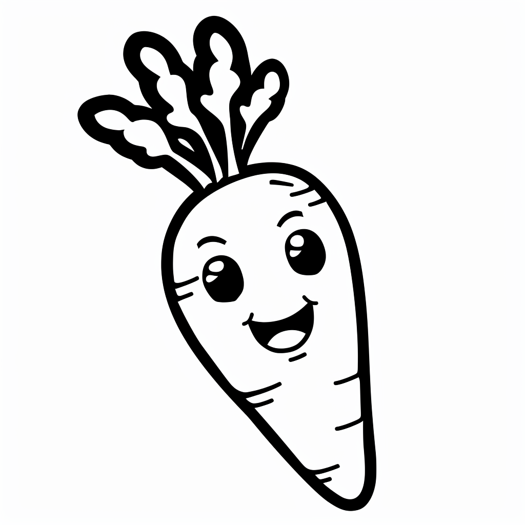 Sweet black eyes carrot clipart