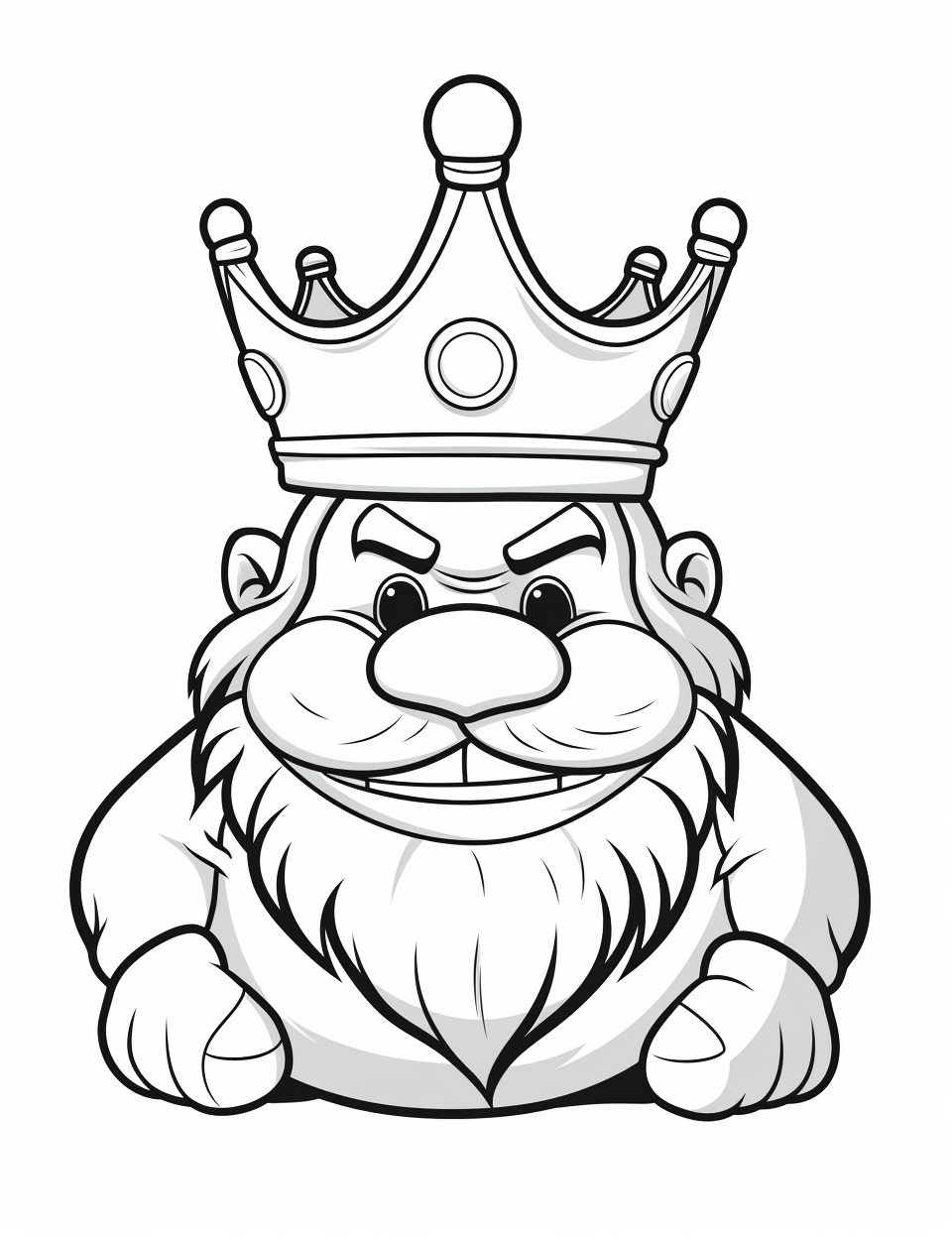 Black and white Kong gnome wearing a crown