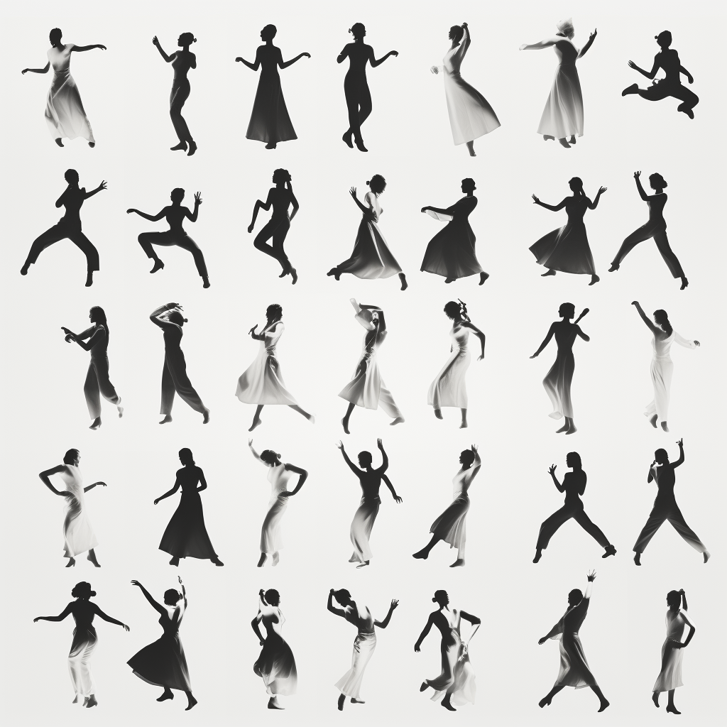 Animated graphic woman dancing