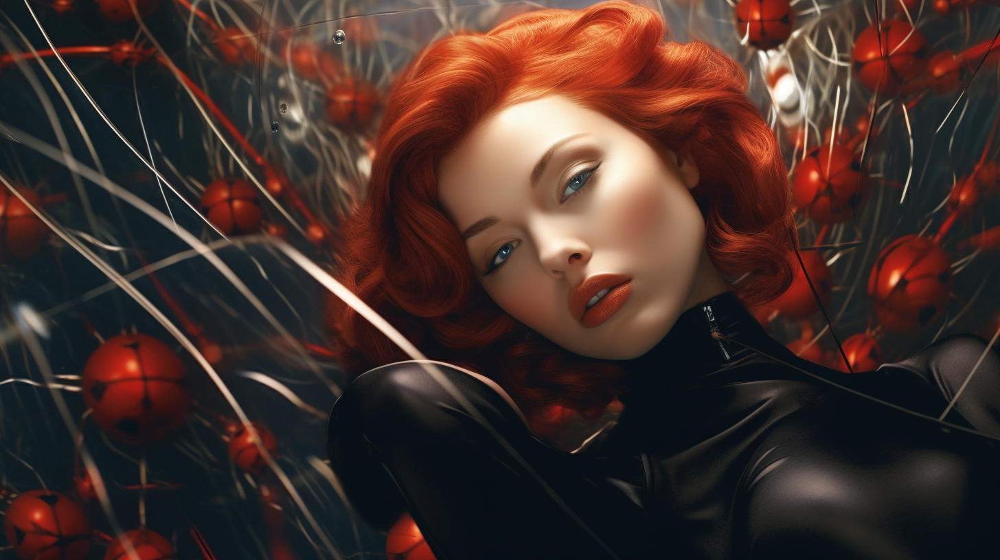 Black Widow in dream state with surreal visualizations