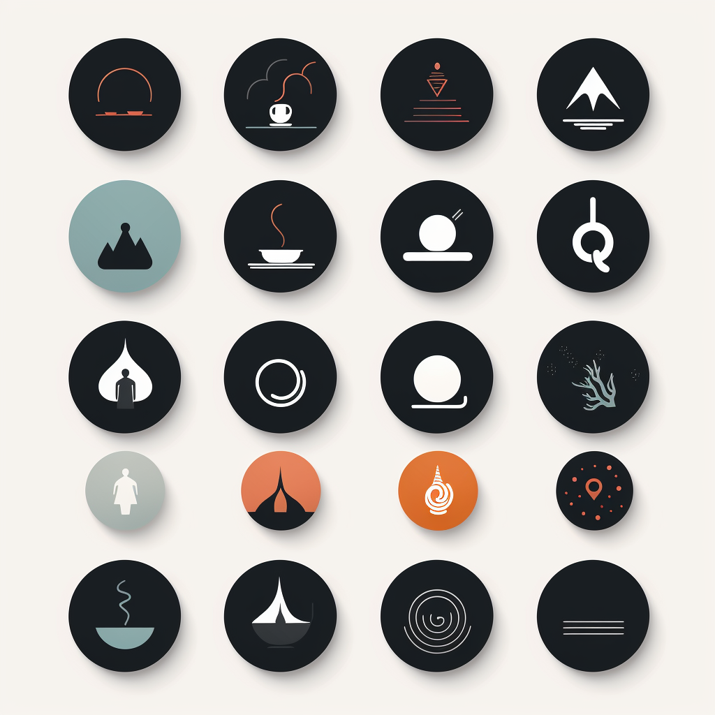 Black Yoga Site Icons for Enhanced User Experience