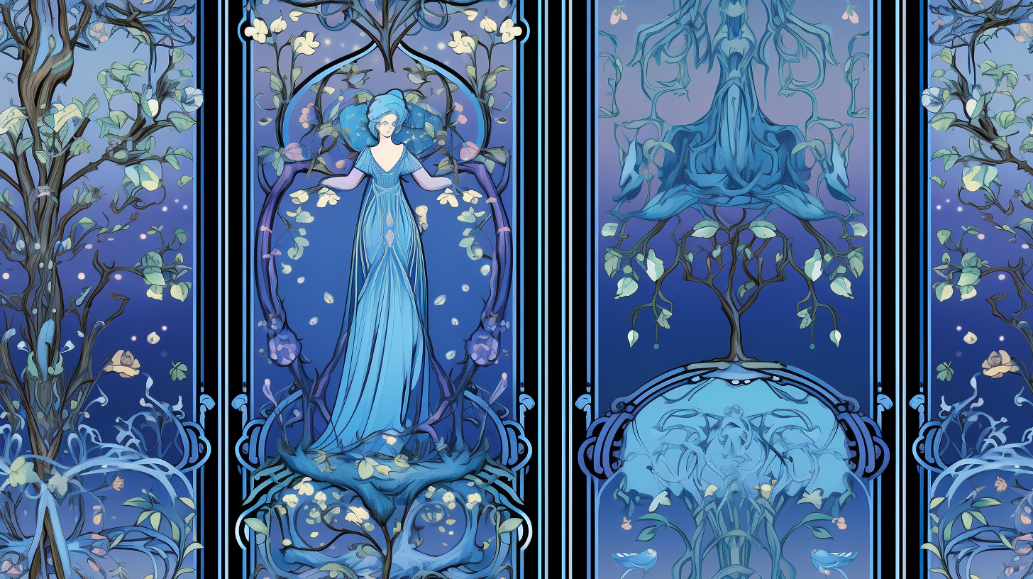 Blacklight Virgo Tarot Card Design