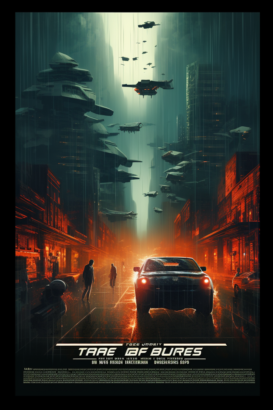 Blade Runner-inspired movie poster design