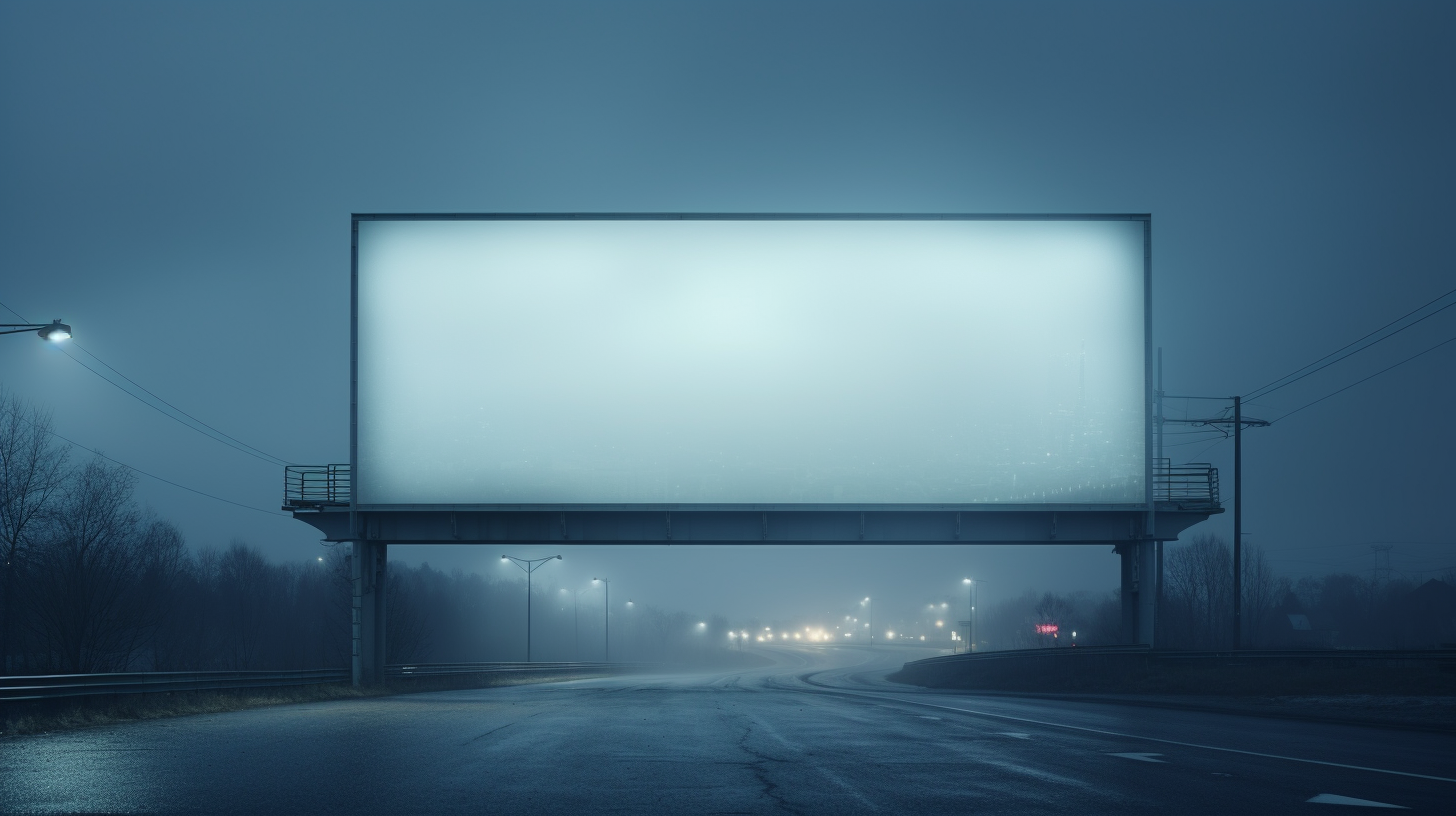 Blank billboard for creative advertising ideas