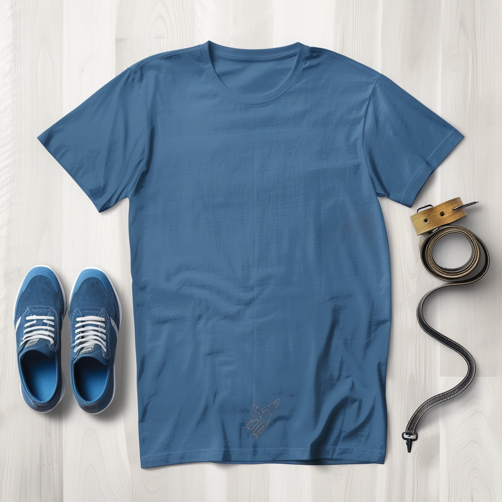 Blank Blue T-Shirt Mockup