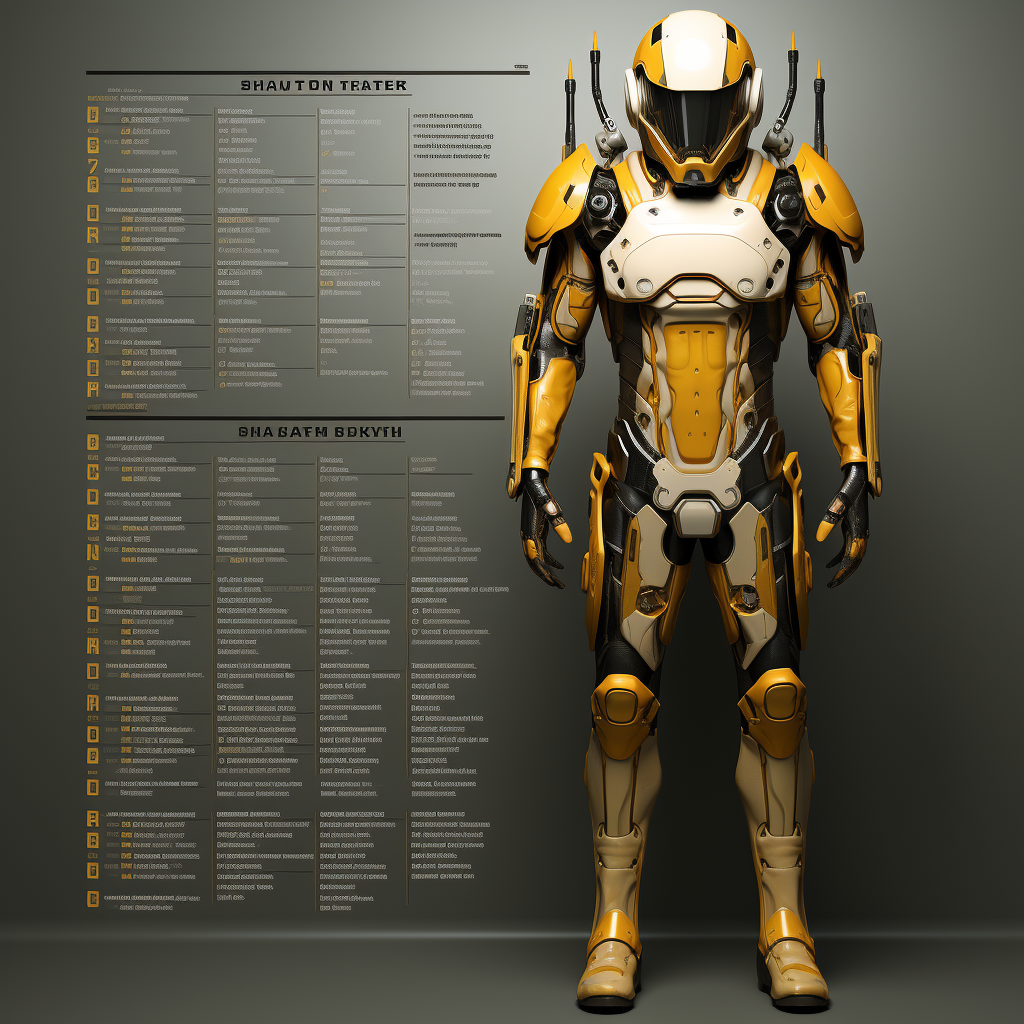 Minimalist CyberPunk Character Reference Sheet