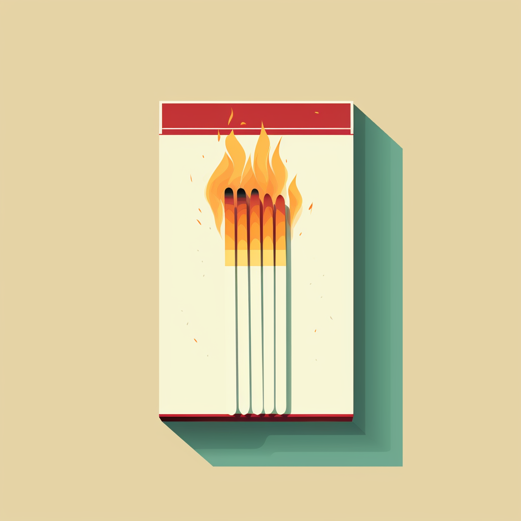 Vintage matchbook vector art