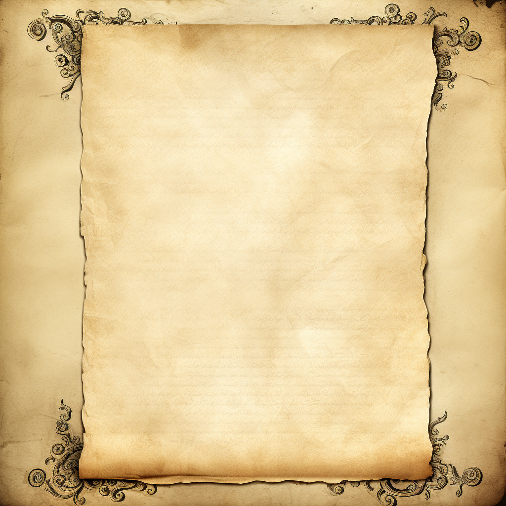 A blank medieval parchment scroll