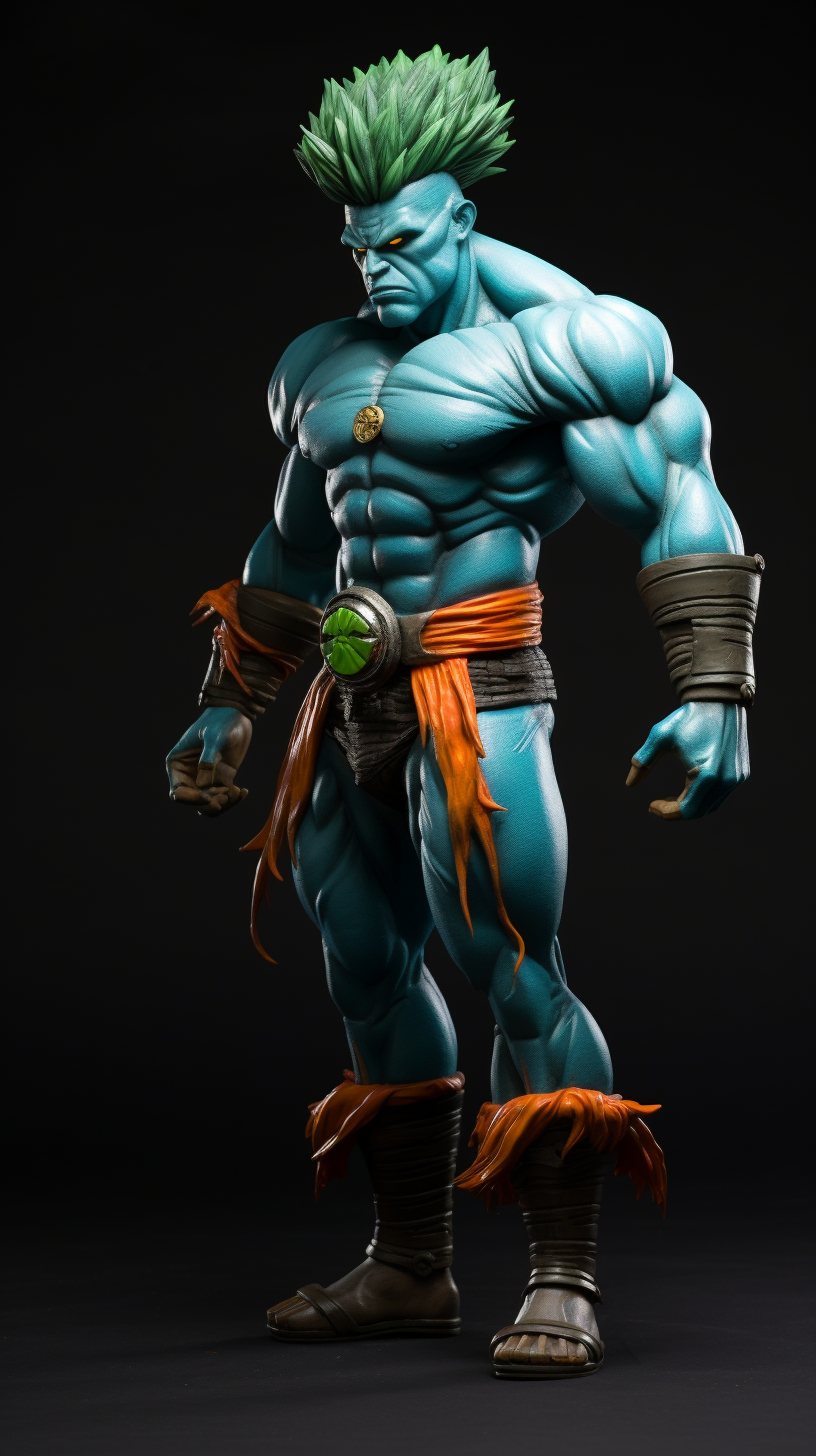 Superhero inspired by Blanka from Street Fighter