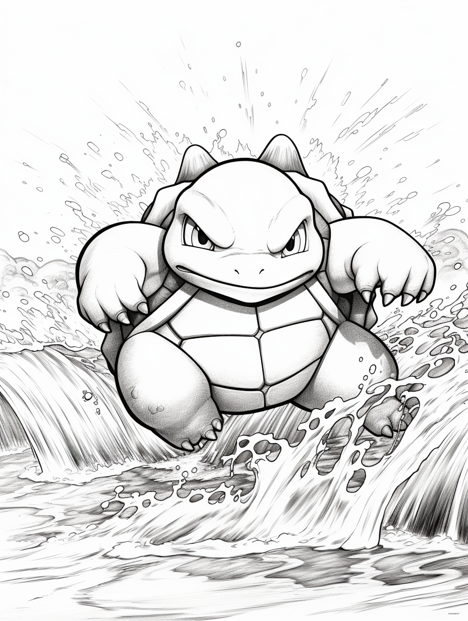 Coloring page of Blastoise