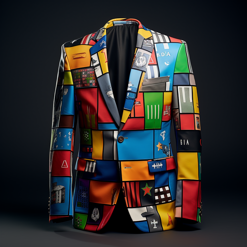 Fashionable blazer with Windows logo