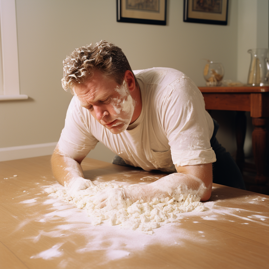 Damaged-nose man yearns for flour