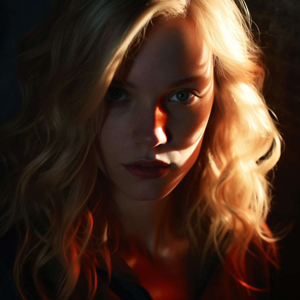 Captivating portrait of blond woman