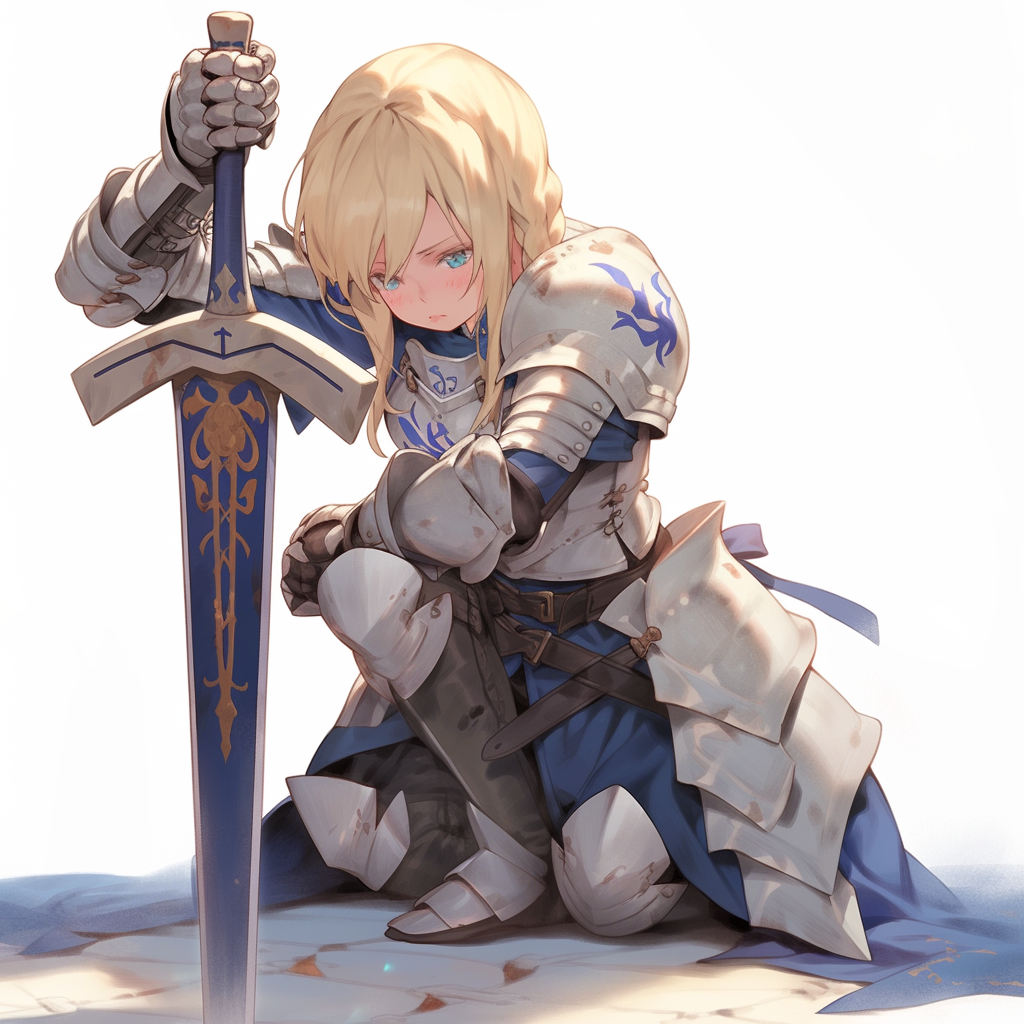 Blonde Anime Joan of Arc Warrior