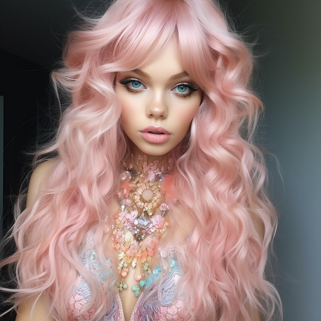 Beautiful Blonde Pink Fairy with Dazzling Hues