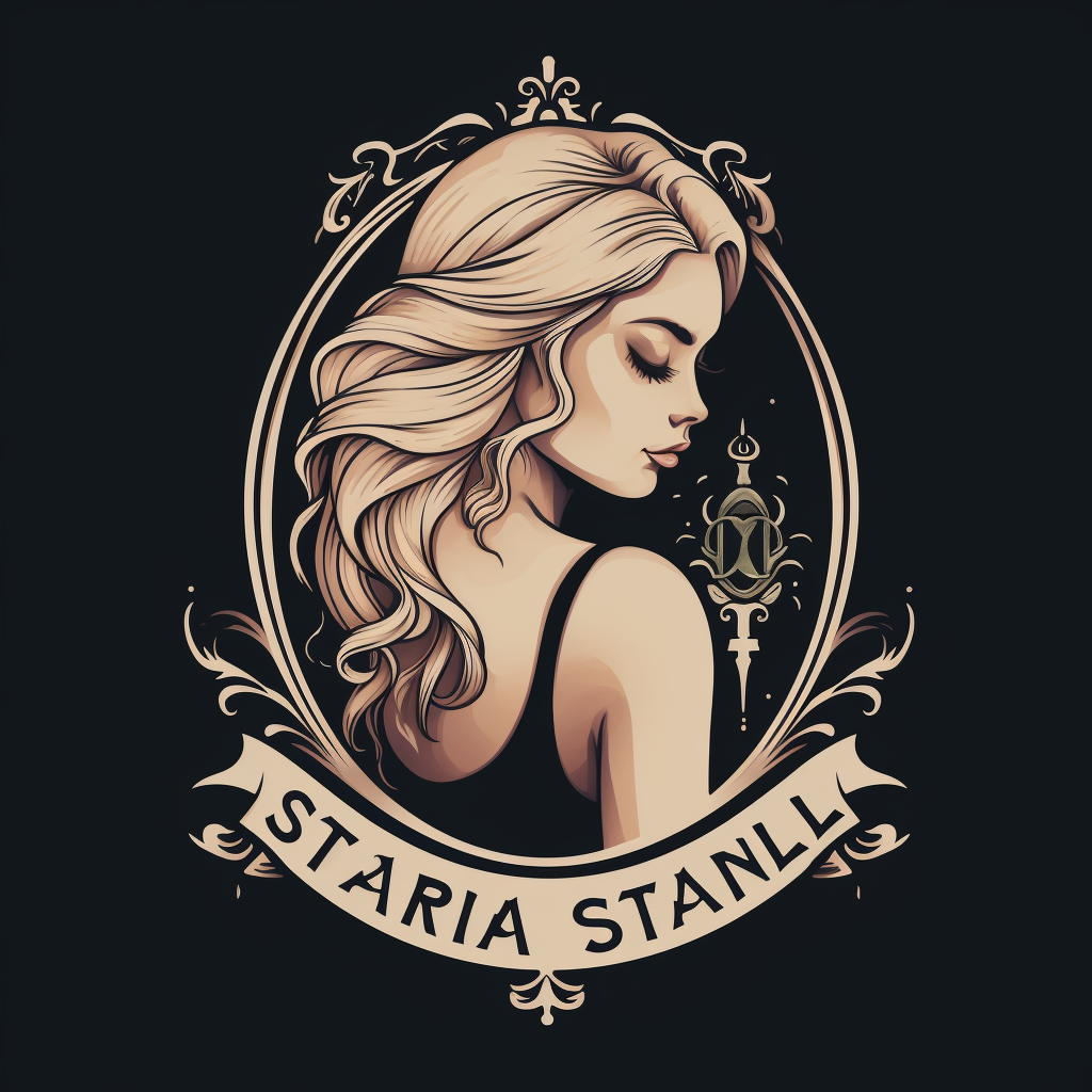 Tattoo Studio Logo Featuring Blonde Girl