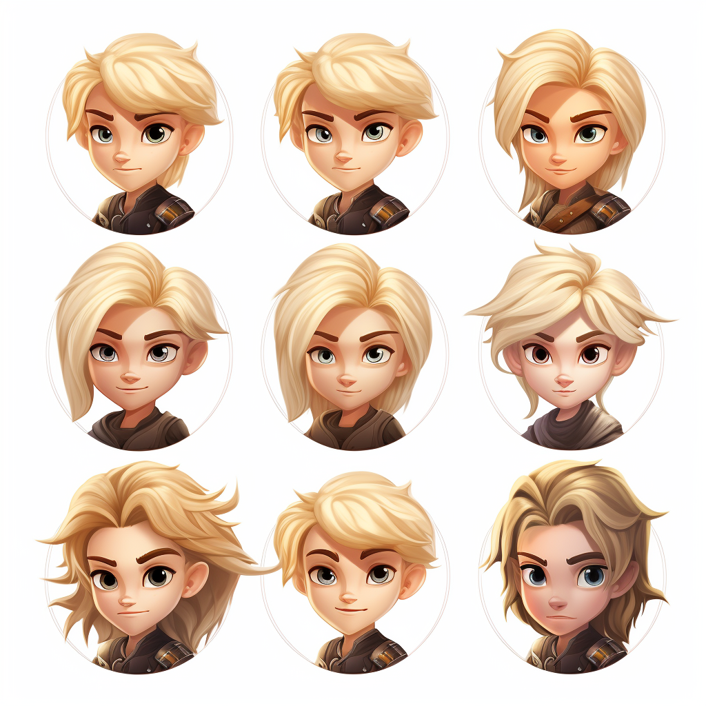 Blonde young princes as avatars