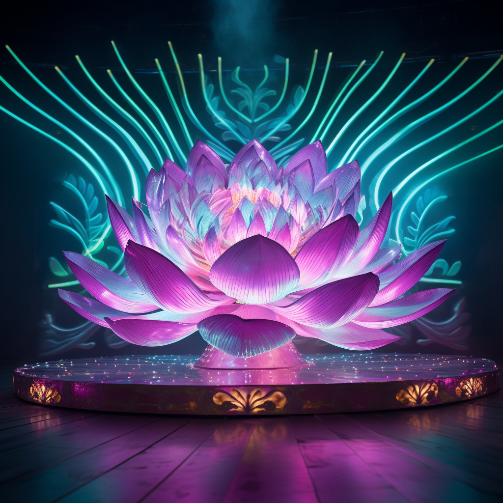 Stunning Blooming Lotus Flower on Stage