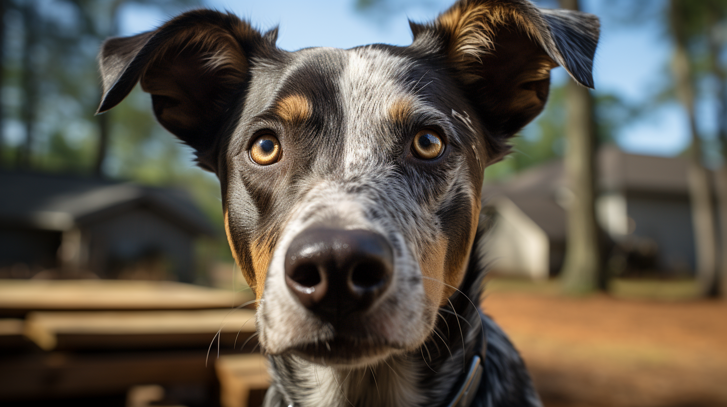 Blu-eyed Louisiana Catahoula Dog Portrait