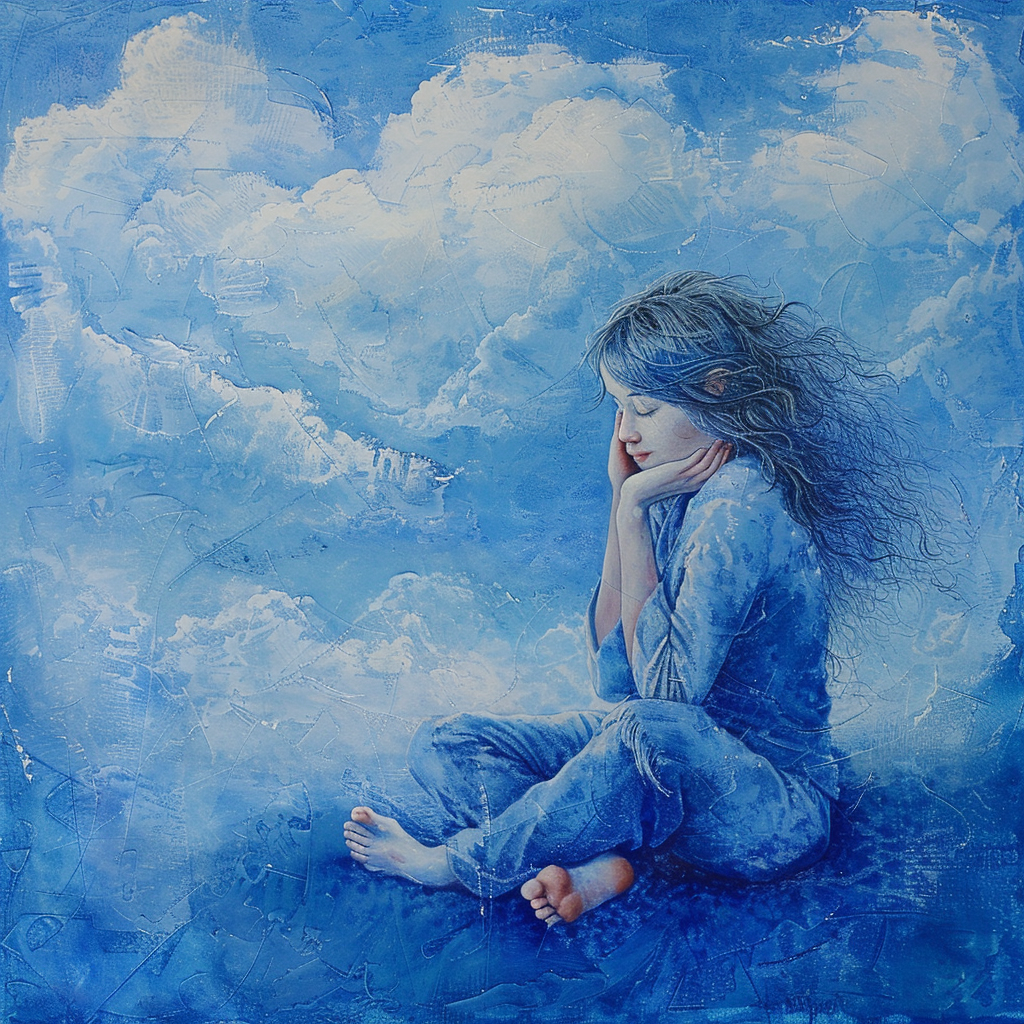 Little blue air thoughts comfort